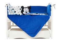 Постельный комплект 6 эл Twins Dolce Insta Mikki 4075-D-512-09, black/blue, черный/синий