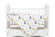 Змінна постіль 3 ел Twins Comfort line Динозаврик сірий