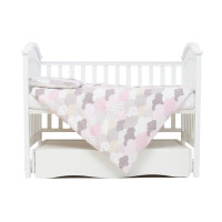 Сменная постель 3 эл Twins Comfort line Тучки беж/розовый