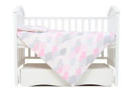 Сменная постель 3 эл Twins Comfort line Тучки серый/розовый