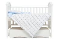 Changing bed 3 el Twins Romantic Spring collection Flower Power blue