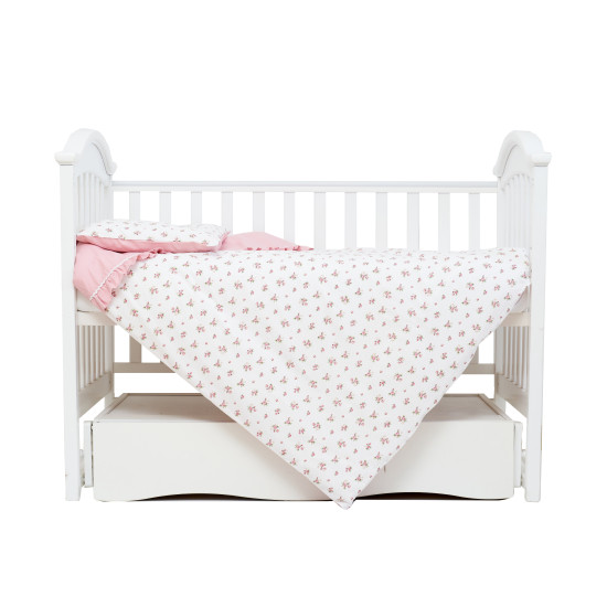 Changing bed 3 el Twins Romantic Spring collection Flower power pink/powder