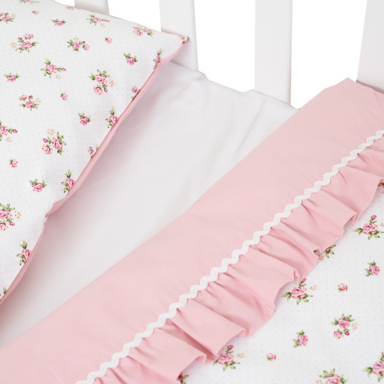 Changing bed 3 el Twins Romantic Spring collection Flower power pink/powder