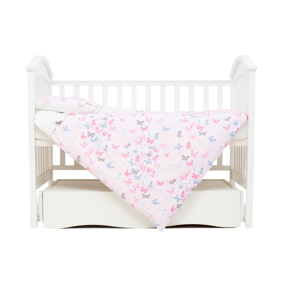 Змінна постіль 3 ел Twins Romantic Spring collection Butterfly рожевий