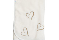 Twins blanus velor LOVE (Vishivka) 80x80 1410-TL-202, ECRU/Gold, Beige/Gold