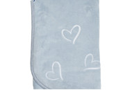 Плед Twins велюр Love (вишивка) 80х80 1410-TL-10-01, grey/white, сірий/білий