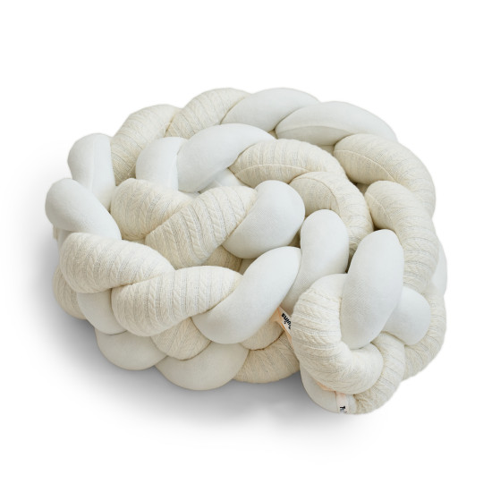 Bumper - pigtail Twins 4-strand 240 cm Pastel ecru