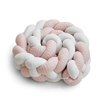 Бампер - косичка Twins 4-х прядная 240 см Pastel розовый