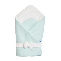 Конверт - плед з бантиком Twins Cotton 1418-TС-14, mint, м