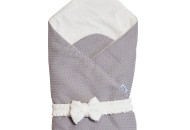 Конверт - плед с бантиком Twins Cotton 1418-TС-101, grey, светло серый