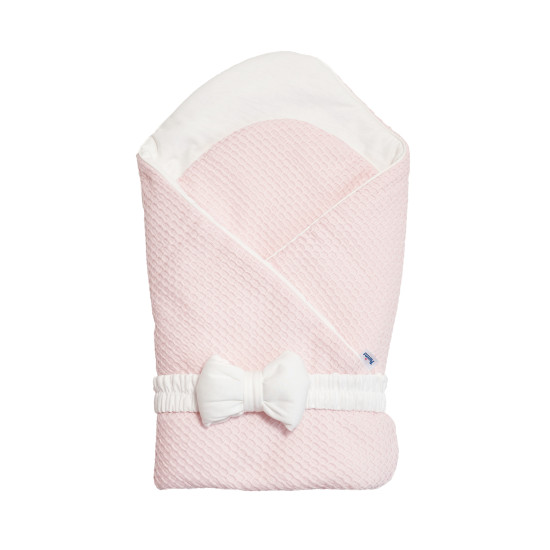 Конверт - плед с бантиком Twins Cotton пудровый розовый