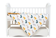 Changeable bedding 3 el Twins Comfort line Dinosaur yellow