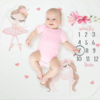Плед Twins Caramel 85x90 Календар роста girl, девочка