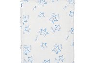 Children's plaid Twins muslin 110x75 double Stars blue white/blue
