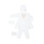 Baptismal set for girls Twins with beige embroidery 62p white 
