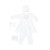 Baptismal set for girl Twins with pink embroidery 62s white 