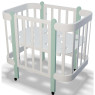 Кровать-люлька IngVart Nika 5 в 1 60 см 3190031154, белый/минт