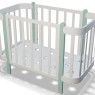 Кровать-люлька IngVart Nika 5 в 1 60 см 3190031154, белый/минт