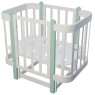 Кровать-люлька IngVart Nika 5 в 1 60 см 3190031154, белый/минт