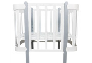 Bed-cradle IngVart Nika 5 in 1 60 cm 3190037040, white/grey