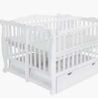 Дитяче ліжко Goydalka DUO для двійні з шухлядами білий