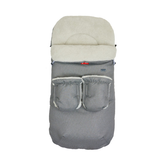 Конверт прогулочный Twins Silver с перчатками 9012-SNA-21 silver shine, серый