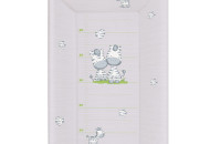 Повивальный матрас с подголовником Cebababy 50x70 Basic W-103-002-260, Зебра серая, серый