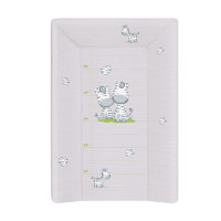 Повивальный матрас с подголовником Cebababy 50x70 Basic W-103-002-260, Зебра серая, серый
