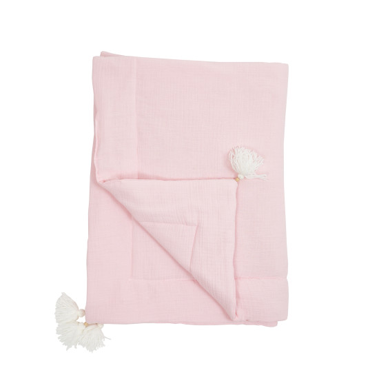 Twins muslin plaid 120x90 warmed 1610-PМУ-08, pink