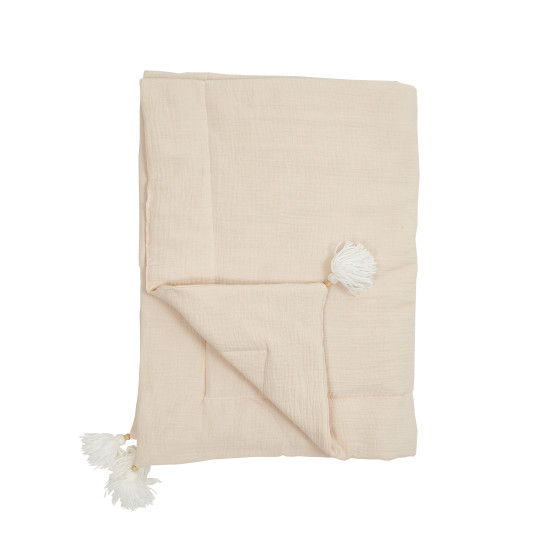 Twins muslin plaid 120x90 insulated 1610-PMU-02, beige