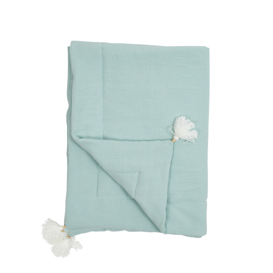 Twins muslin plaid 120x90 warmed 1610-PМУ-14, mint, menthol