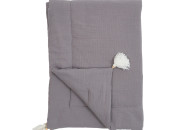 Twins muslin plaid 120x90 warmed 1610-PMU-10, grey