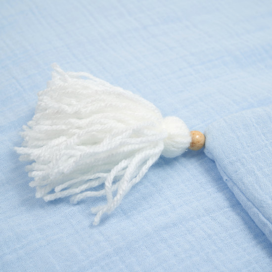 Twins muslin plaid 120x90 warmed 1610-PМУ-04, blue