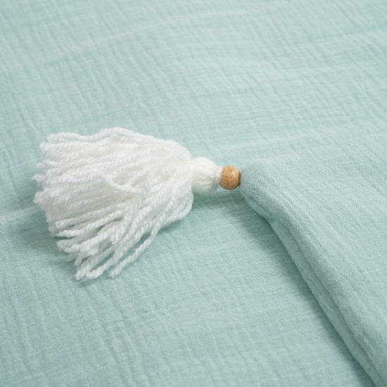 Twins muslin plaid 120x90 warmed 1610-PМУ-14, mint, menthol