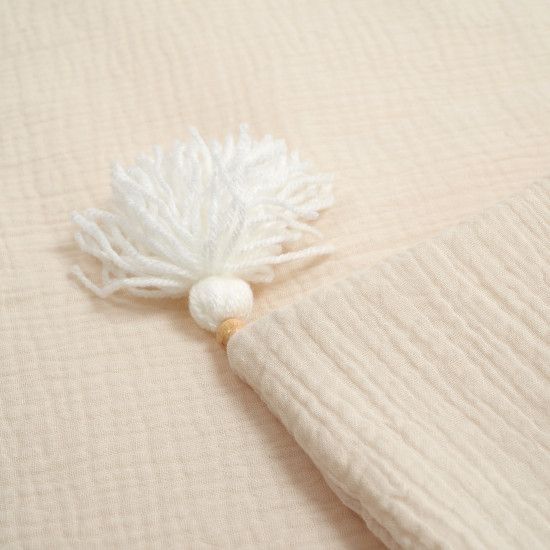 Плед Twins мусліновий 120x90 утеплений 1610-PMУ-02, beige, бежевий