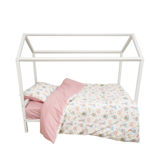 Bed 4 EL Twins Princess one and a half, powder