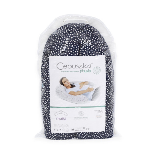 Подушка для вагітних Ceba Physio Multi джерсі W-741-700-668, Navy Stars, синій