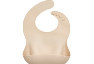 Bib silicone Twins TB-03-02, beige