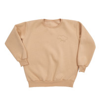 Свитшот Twins утепленный с вышивкой, beige, бежевый, S
