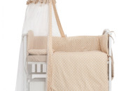 Bed set 8 el Twins Standard New 4050-CN-02G, Polka dots beige, beige