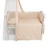 Постельный комплект 8 эл. Twins Standard New 4050-CN-02Г, Горошки бежевые, бежевый
