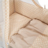 Постельный комплект 8 эл. Twins Standard New 4050-CN-02Г, Горошки бежевые, бежевый