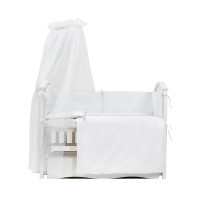 Постельный комплект в детскую кровать 7 эл Twins Romantic Vintage Baby белый