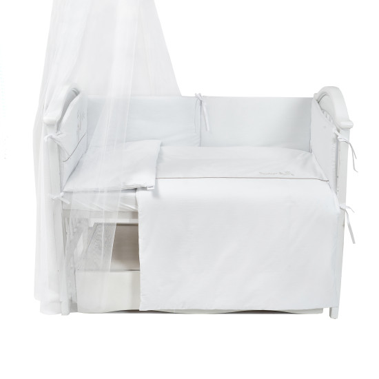 Постельный комплект в детскую кровать 7 эл Twins Romantic Vintage Baby белый