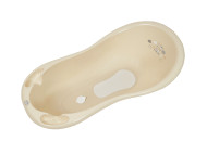 Children's bathtub Maltex Zebra 100 cm with drain and anti-slip mat beige