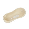 Children's bathtub Maltex Zebra 100 cm with drain and anti-slip mat beige