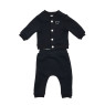 Children's suit Twins knitted insulated (bomber jacket, pants) black 74