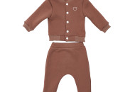 Children's suit Twins knitted insulated (bomber, pants) caramel/brown 68