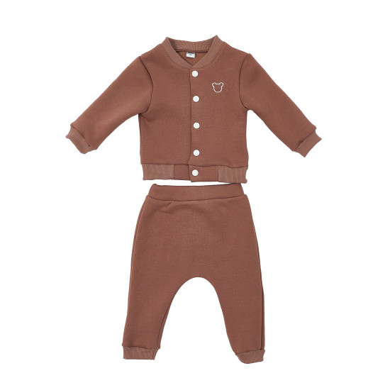 Children's suit Twins knitwear insulated (bomber, pants) caramel/brown 80