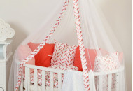 Постельный комплект 8 эл Twins Dolce Птички 4064-DB-405, coral, коралловый